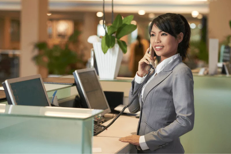 female hotel manager