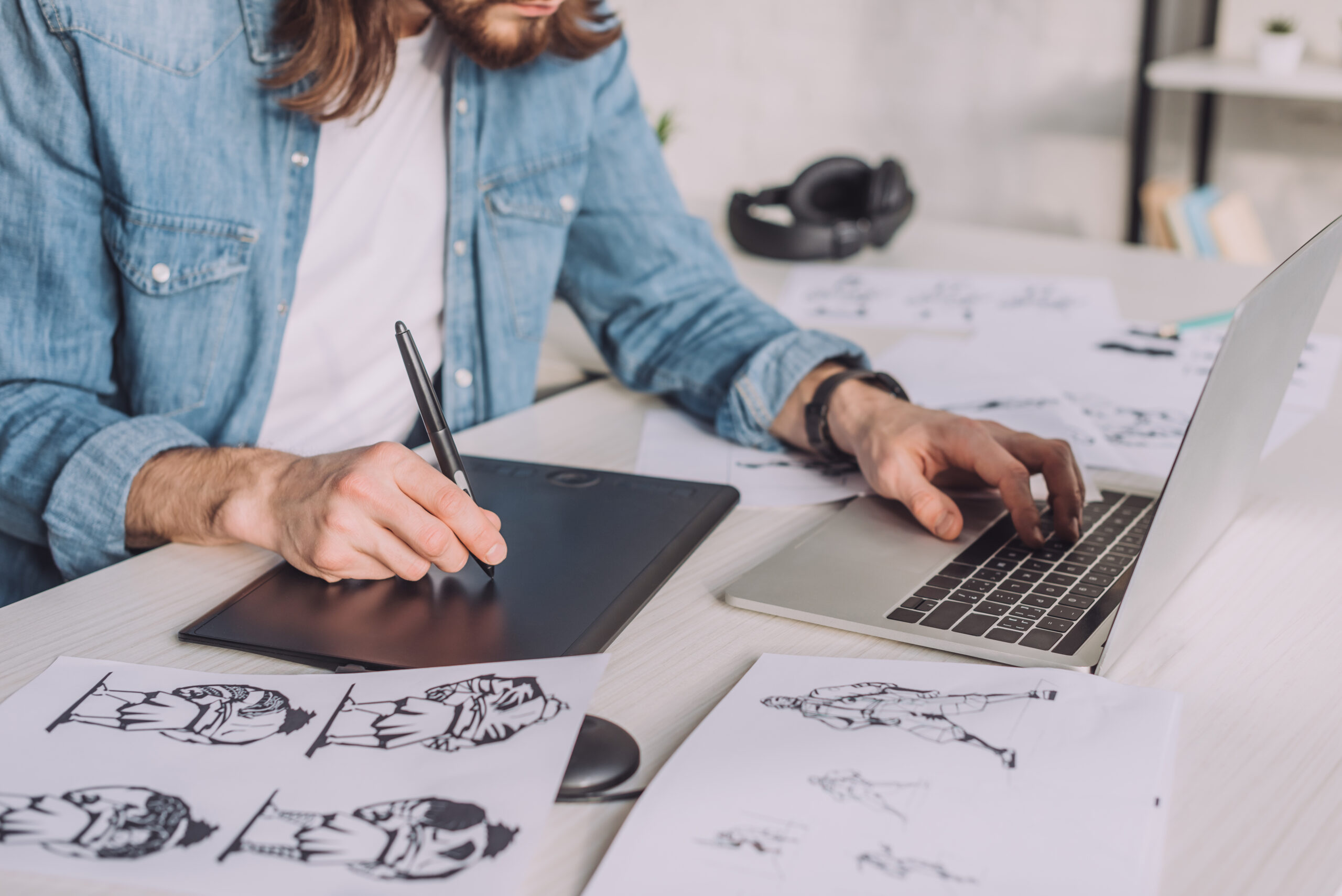 animator working