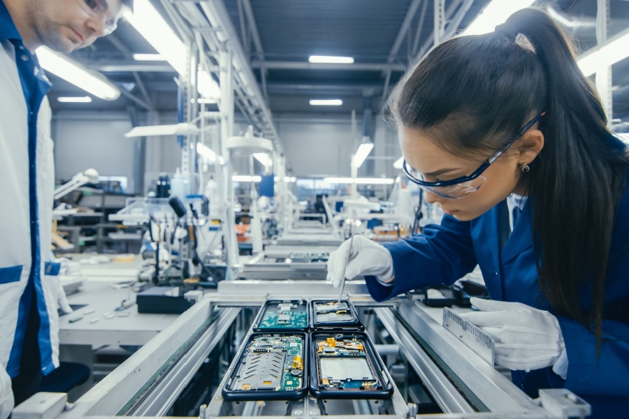 woman working in manufacturing industry